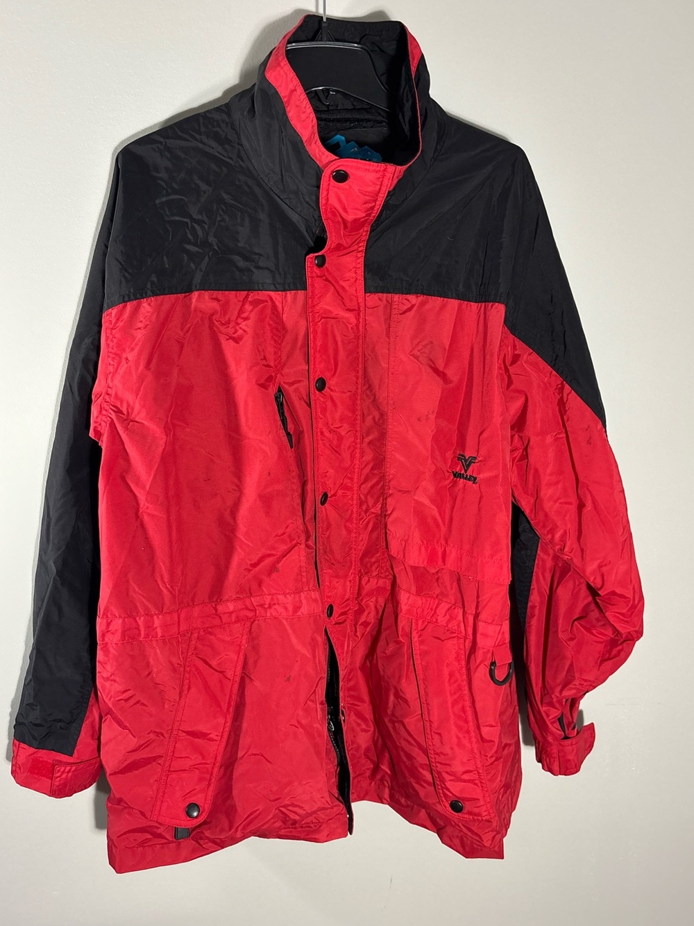 Vintage Tri-Mountain Valley Red Black Jacket Large Y2K AS IS
